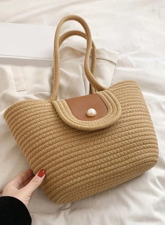 Textile and Beyond تيكستايل آند بيوند | حقيبة كتف قطنية بوهيمية للنساء - مريحة للحمل على الكتف، مثالية للاستخدام اليومي والسفر - Image 5